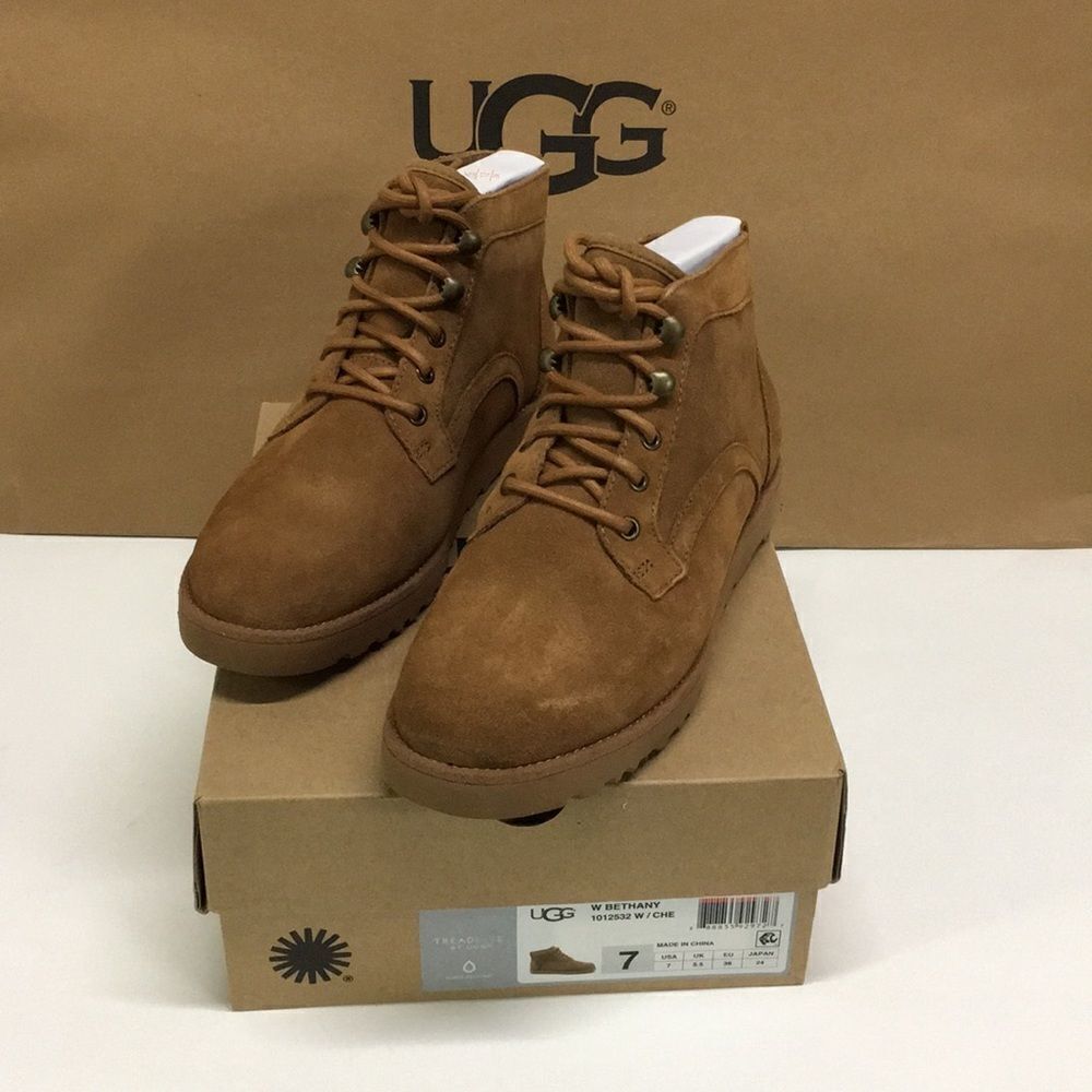 UGG Bethany Classic Waterproof Boot Chestnut Suede Size 7 | NEW Authentic
